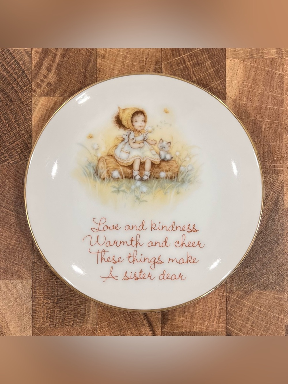 Vintage Lasting Treasures Porcelain Mini Hanging Plate American Greetings